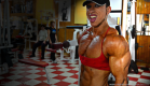 Virginia Sanchez,Ifbb pro athlete - biceps pumping